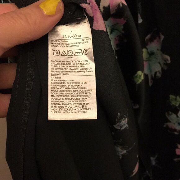 Banana Republic Floral Polyester Dress Size 4 - Picture 8 of 8